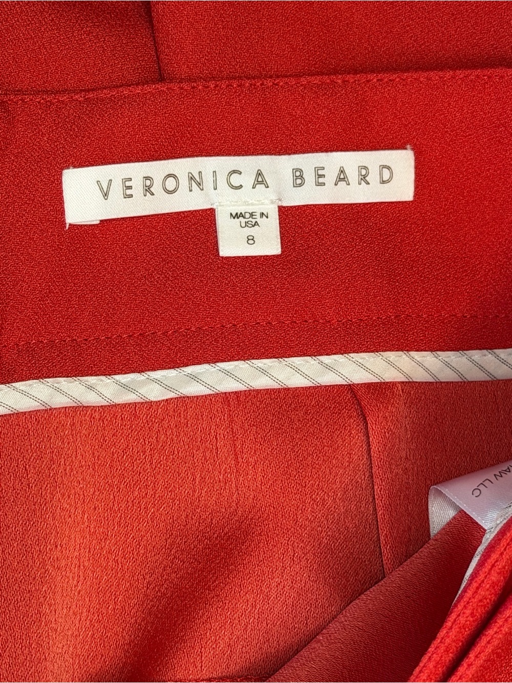 Veronica Beard Red Sailor Wide Leg Pants High Rise Trousers 8 Old Money French - Picture 12 of 14